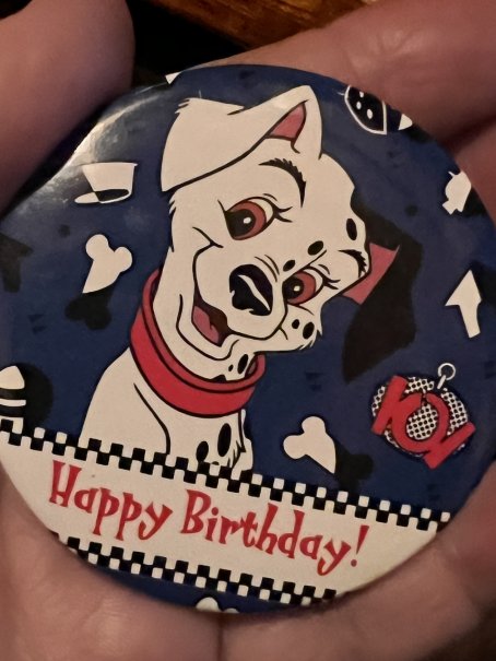 101 Dalmations Happy Birthday pin